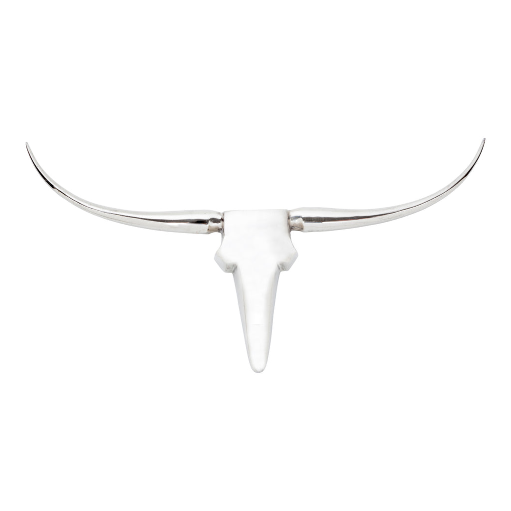 LONGHORN WALL DÉCOR LARGE SILVER