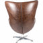 ST ANNE SWIVEL CLUB CHAIR DARK BROWN LEATHER