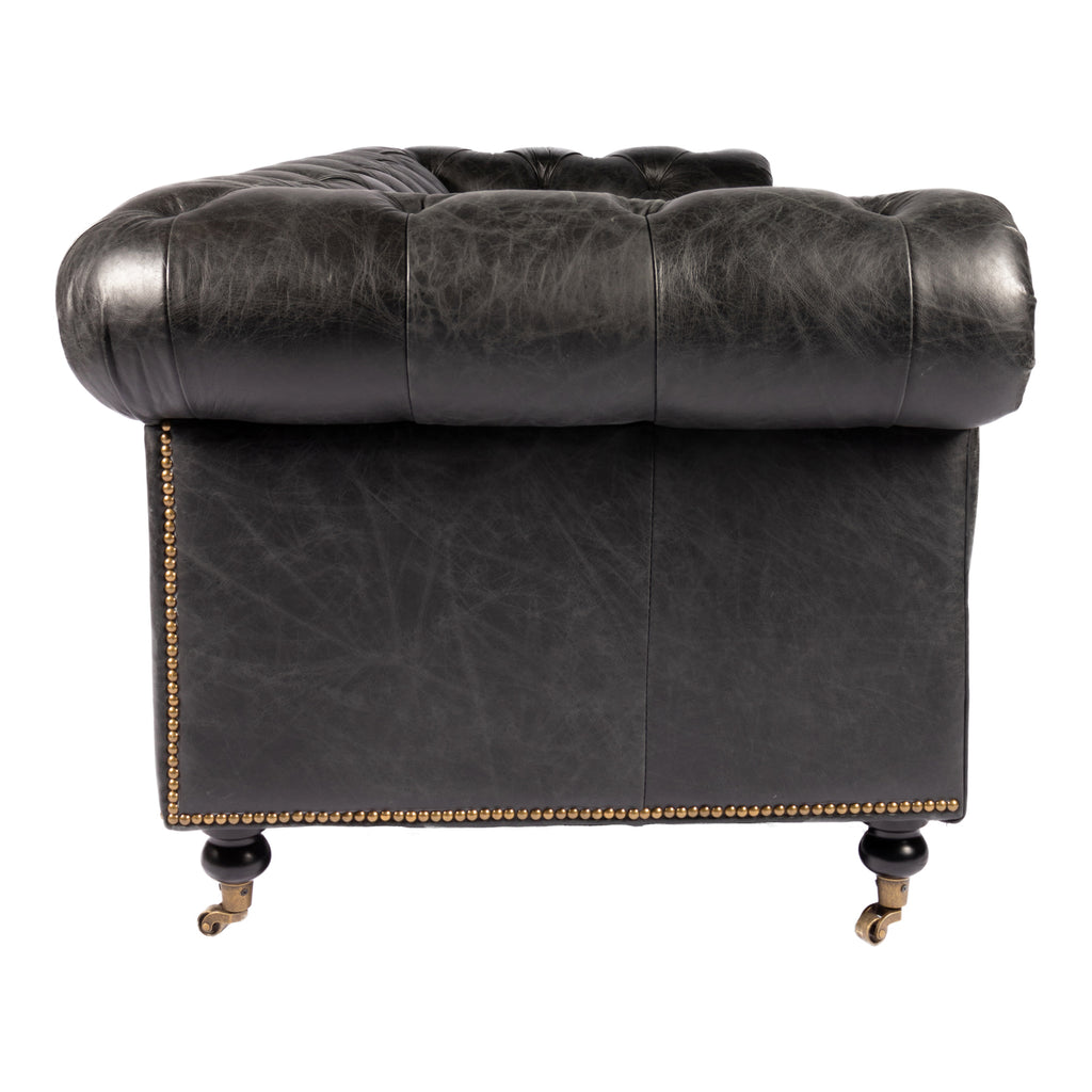 BIRMINGHAM SOFA ONYX BLACK LEATHER