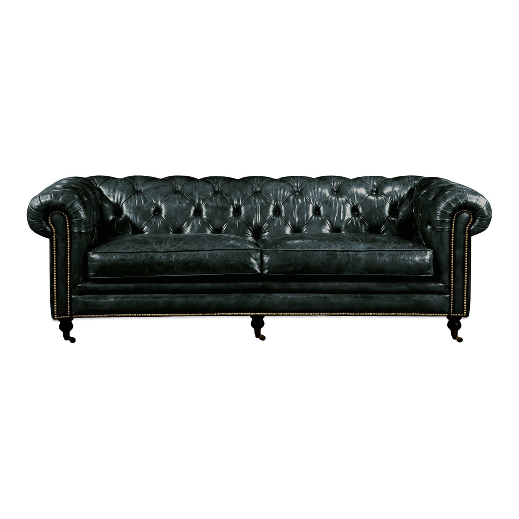 BIRMINGHAM SOFA ONYX BLACK LEATHER