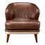 PRESTON CLUB CHAIR DARK BROWN LEATHER