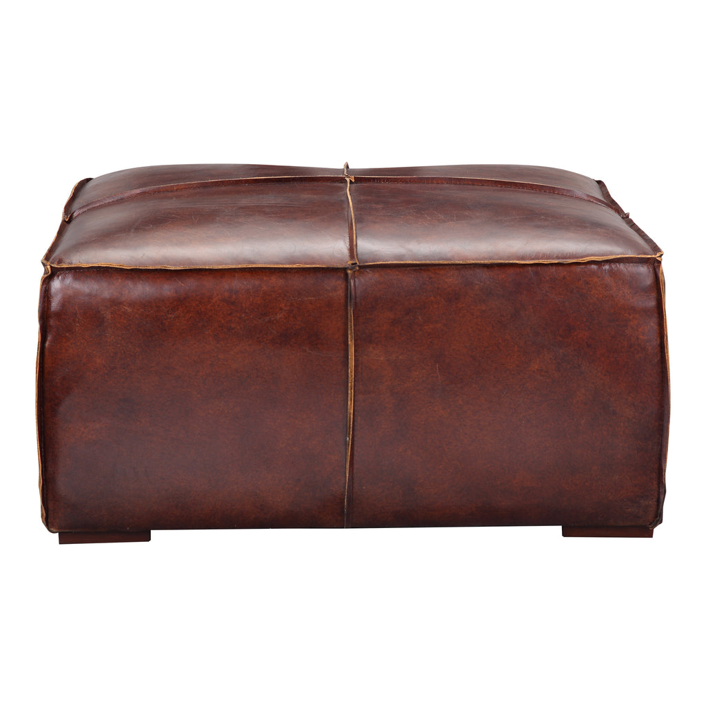 KAPA OTTOMAN DARK BROWN LEATHER