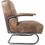 PERTH CLUB CHAIR GRAZED BROWN LEATHER