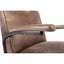 PERTH CLUB CHAIR GRAZED BROWN LEATHER