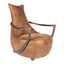 CARLISLE CLUB CHAIR GRAZED BROWN LEATHER