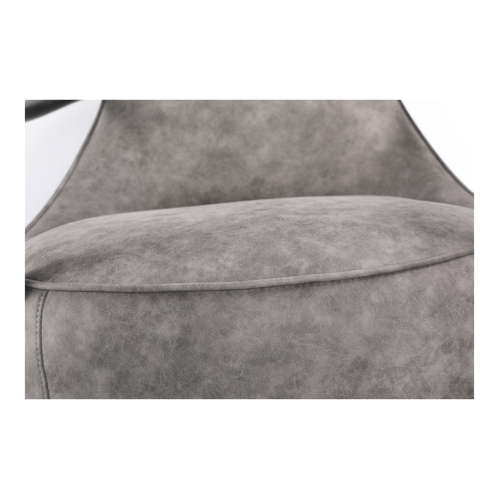 CARLISLE CLUB CHAIR ROLLING GREY VELVET