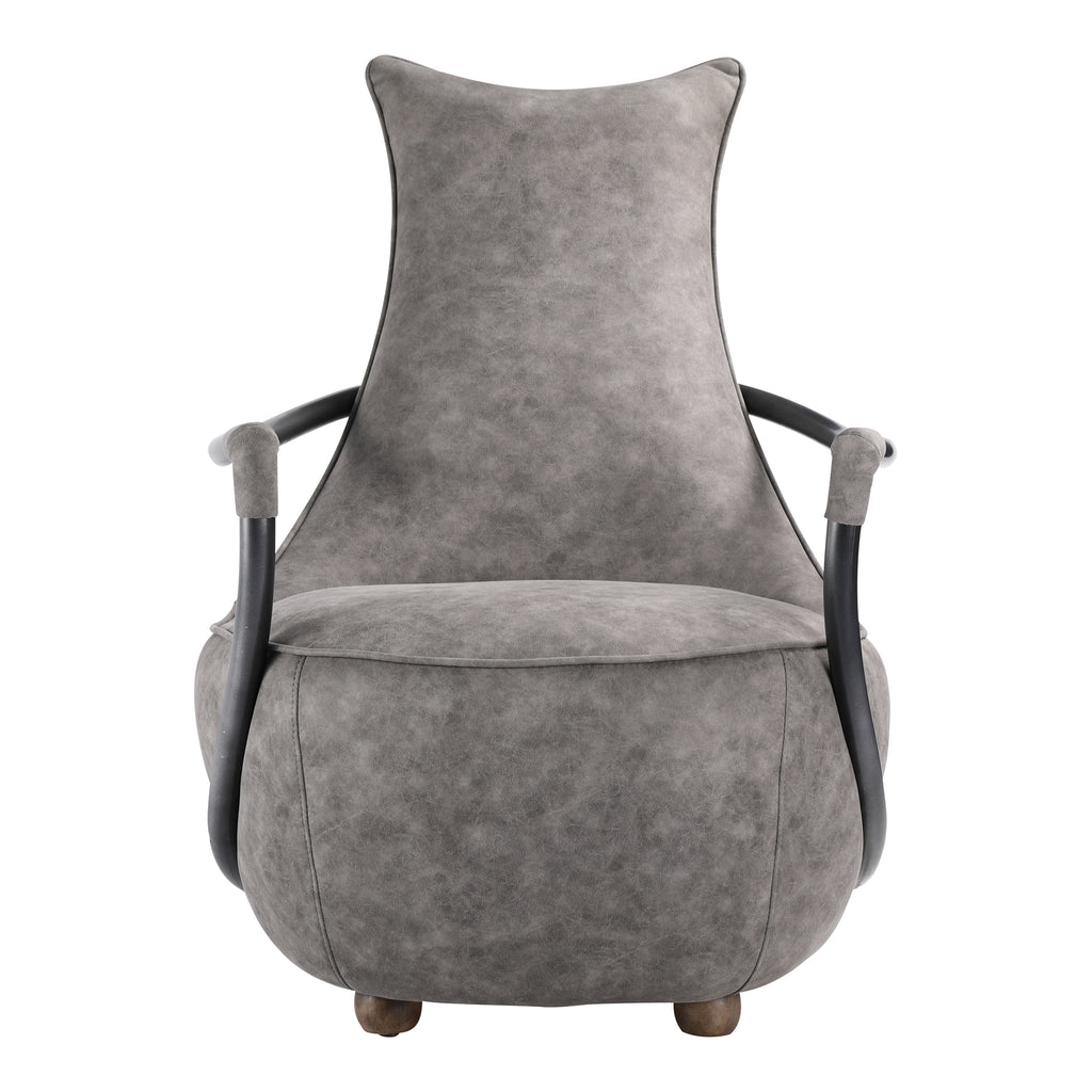 CARLISLE CLUB CHAIR ROLLING GREY VELVET