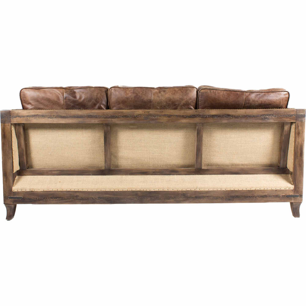 DARLINGTON SOFA GRAZED BROWN LEATHER