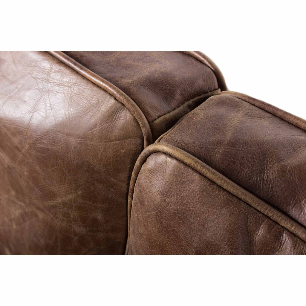 DARLINGTON SOFA GRAZED BROWN LEATHER