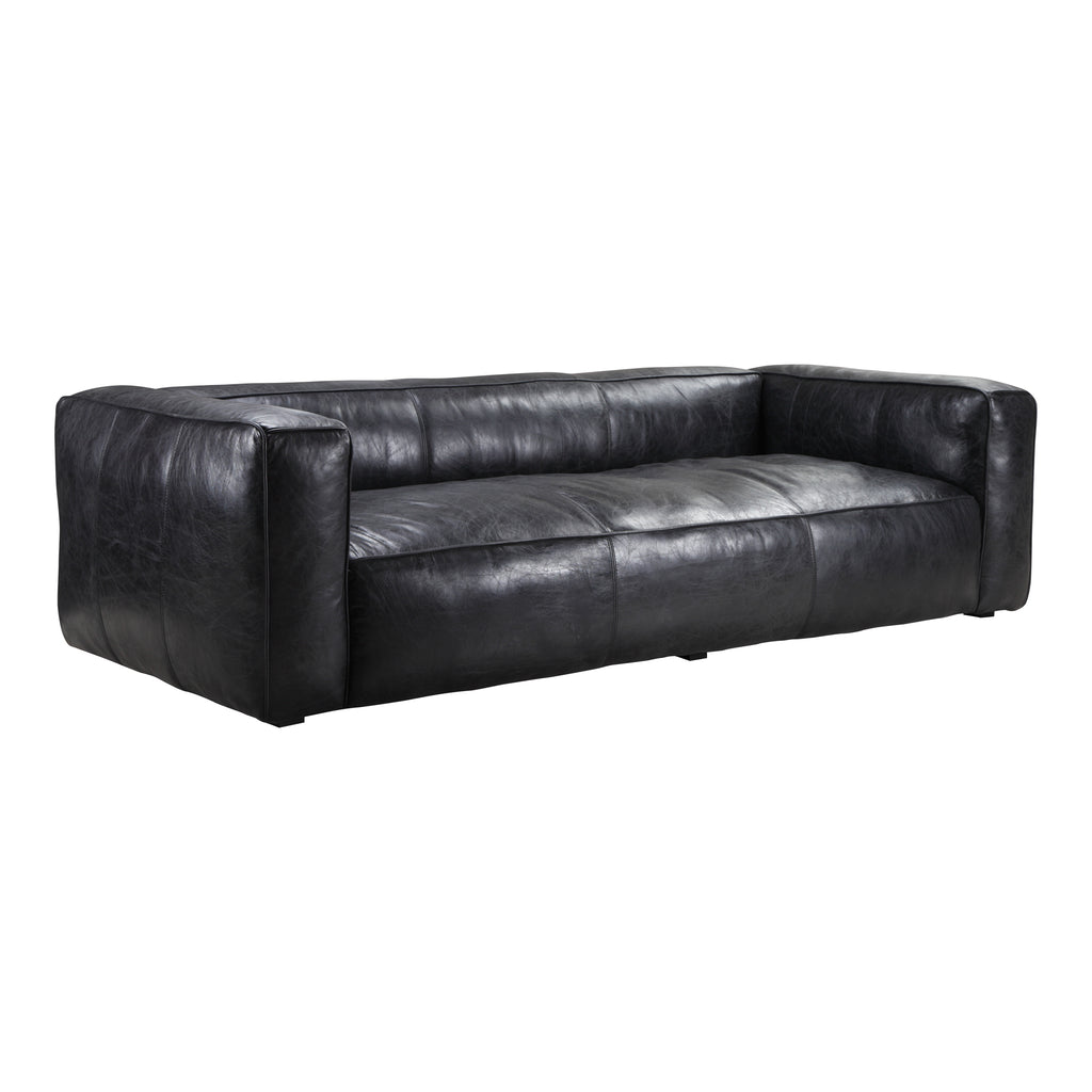 KIRBY SOFA DARKSTAR BLACK LEATHER