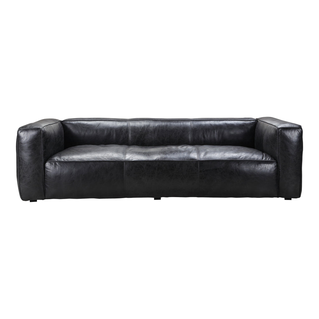 KIRBY SOFA DARKSTAR BLACK LEATHER