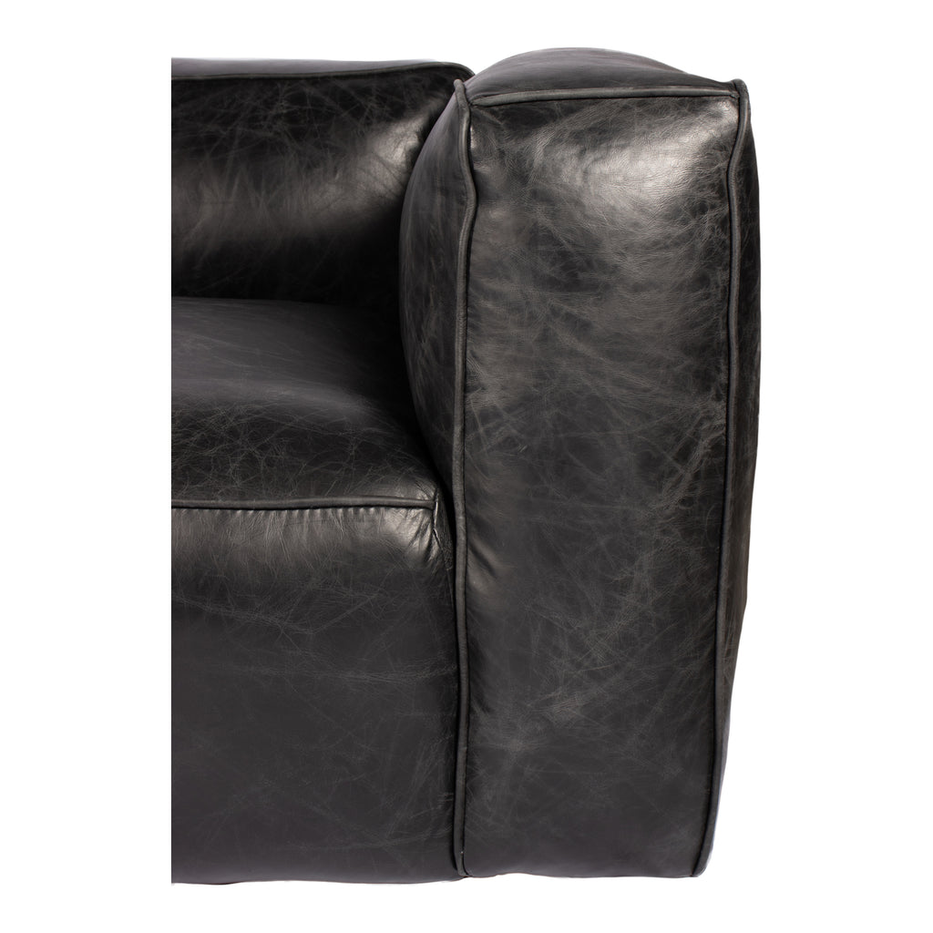 KIRBY SOFA DARKSTAR BLACK LEATHER