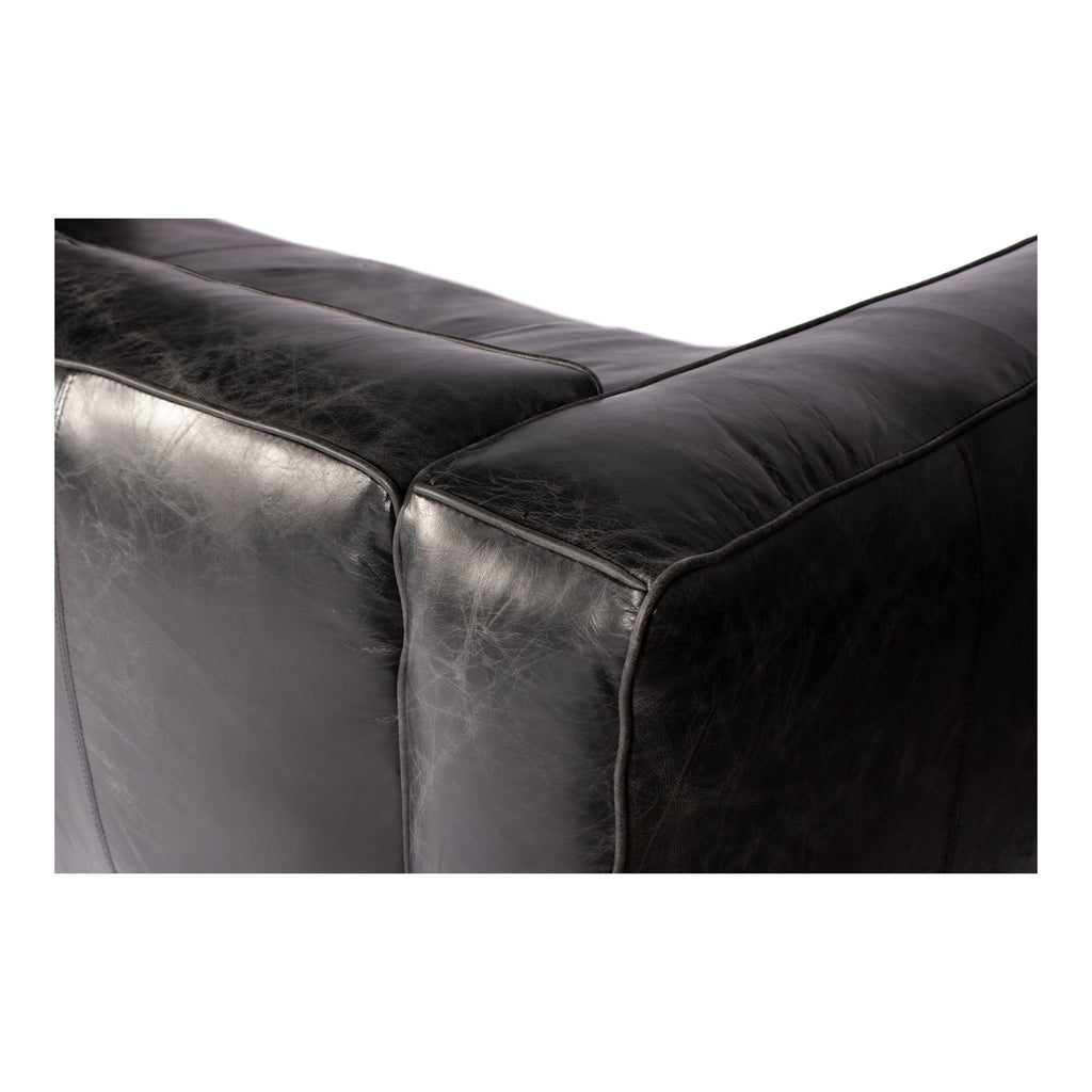 KIRBY SOFA DARKSTAR BLACK LEATHER