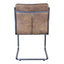 ANSEL DINING CHAIR GRAZED BROWN LEATHER-M2