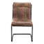 ANSEL DINING CHAIR GRAZED BROWN LEATHER-M2