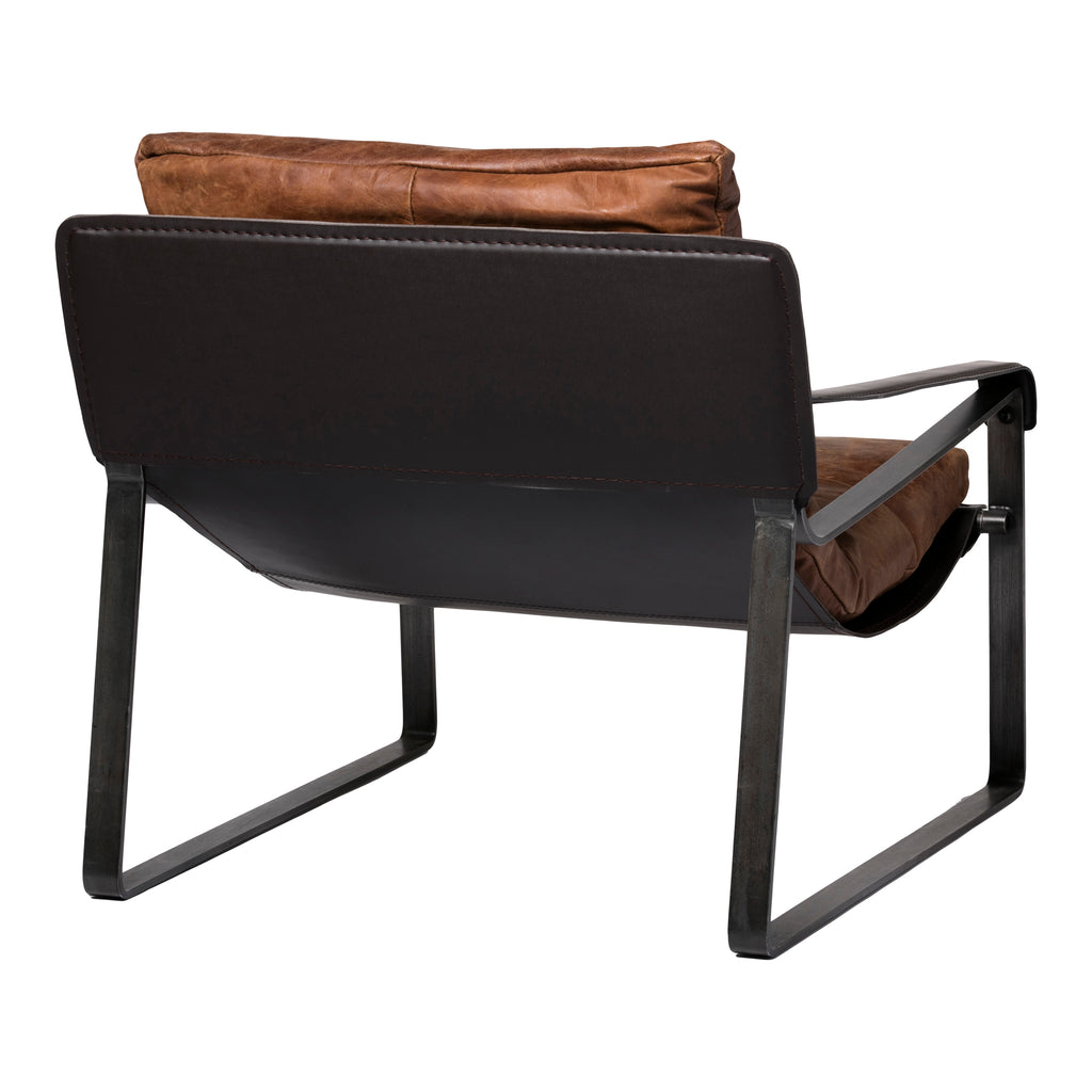 CONNOR CLUB CHAIR OPEN ROAD BROWN LEATHER