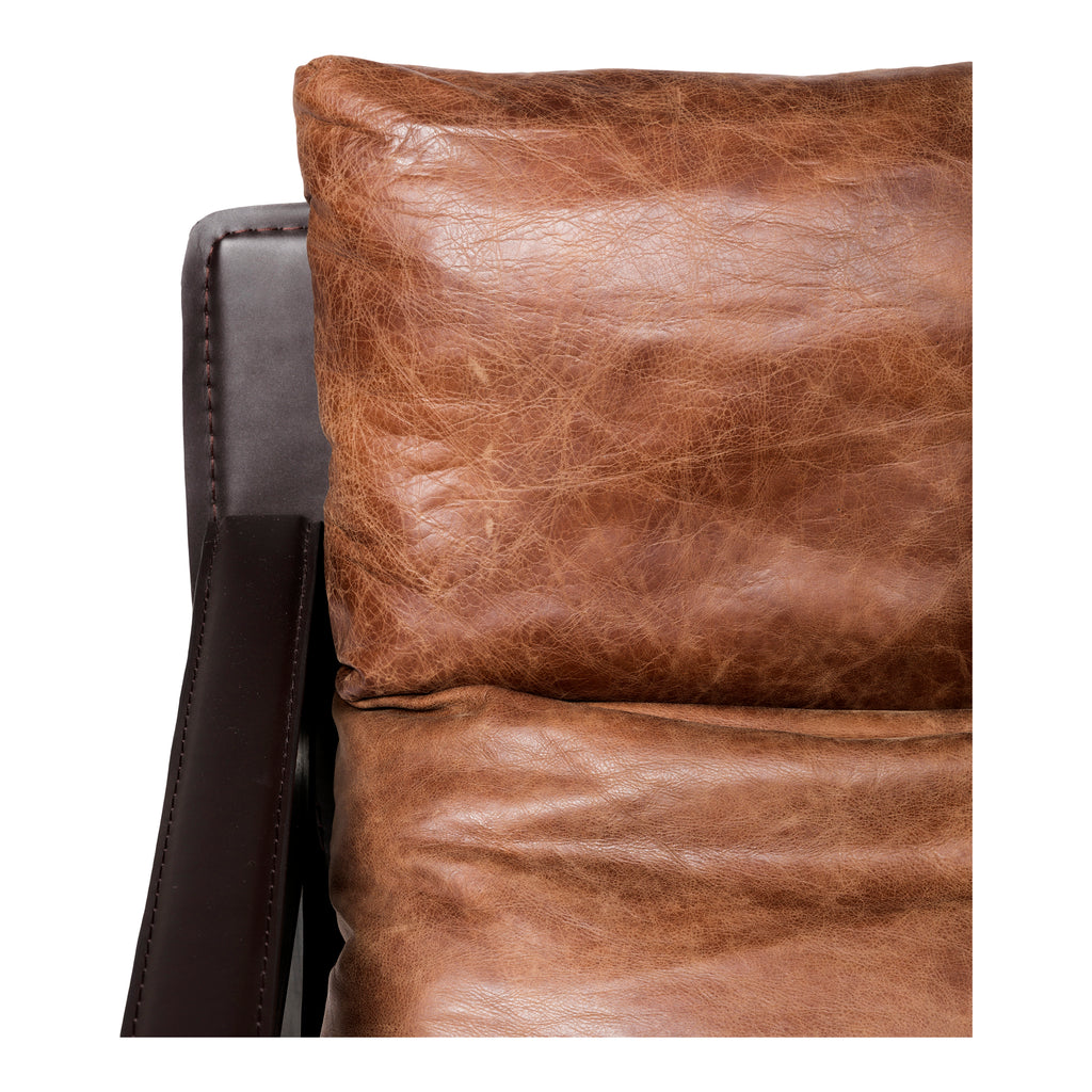 CONNOR CLUB CHAIR OPEN ROAD BROWN LEATHER