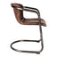 BENEDICT DINING CHAIR GRAZED BROWN LEATHER -M2