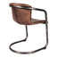 BENEDICT DINING CHAIR GRAZED BROWN LEATHER -M2