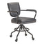 FOSTER SWIVEL DESK CHAIR ONYX BLACK LEATHER