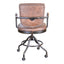 FOSTER SWIVEL DESK CHAIR CON PANA BROWN LEATHER