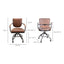 FOSTER SWIVEL DESK CHAIR CON PANA BROWN LEATHER