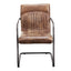 ANSEL ARM CHAIR GRAZED BROWN LEATHER-M2