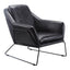 GREER CLUB CHAIR ONYX BLACK LEATHER