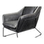 GREER CLUB CHAIR ONYX BLACK LEATHER