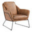 GREER CLUB CHAIR OPEN ROAD BROWN LEATHER