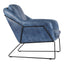 GREER CLUB CHAIR KAISO BLUE LEATHER