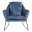 GREER CLUB CHAIR KAISO BLUE LEATHER