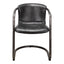 FREEMAN DINING CHAIR ONYX BLACK LEATHER -M2