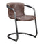 FREEMAN DINING CHAIR GRAZED BROWN LEATHER-M2