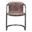 FREEMAN DINING CHAIR GRAZED BROWN LEATHER-M2