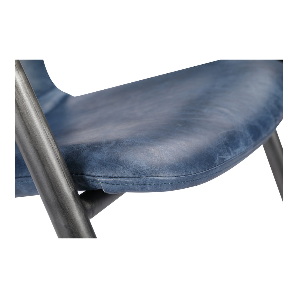 FREEMAN DINING CHAIR KAISO BLUE LEATHER -M2