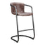 FREEMAN BARSTOOL GRAZED BROWN LEATHER-M2