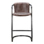 FREEMAN BARSTOOL GRAZED BROWN LEATHER-M2