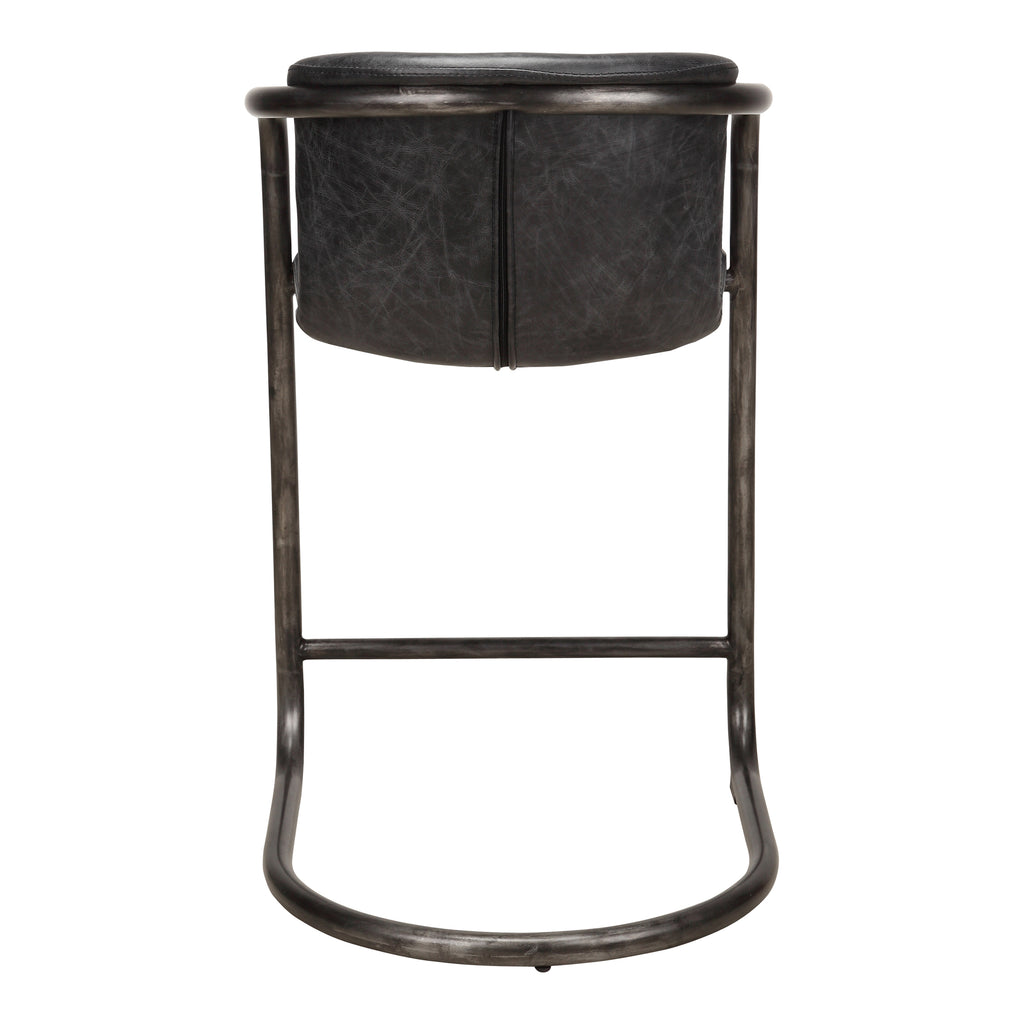 FREEMAN COUNTER STOOL ONYX BLACK LEATHER -M2