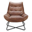 GRADUATE LOUNGE CHAIR OPEN ROAD BROWN LEATHER