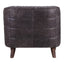 MAGDELAN TUFTED LEATHER ARM CHAIR NIMBUS BLACK LEATHER