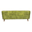 MAGDELAN TUFTED LEATHER SOFA JUNGLE GROVE GREEN LEATHER