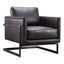 LUXLEY CLUB CHAIR ONYX BLACK LEATHER