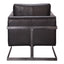 LUXLEY CLUB CHAIR ONYX BLACK LEATHER