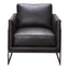 LUXLEY CLUB CHAIR ONYX BLACK LEATHER