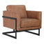 LUXLEY CLUB CHAIR OPEN ROAD BROWN LEATHER