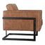 LUXLEY CLUB CHAIR OPEN ROAD BROWN LEATHER