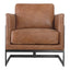 LUXLEY CLUB CHAIR OPEN ROAD BROWN LEATHER