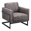 LUXLEY CLUB CHAIR ROLLING GREY VELVET