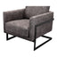 LUXLEY CLUB CHAIR ROLLING GREY VELVET